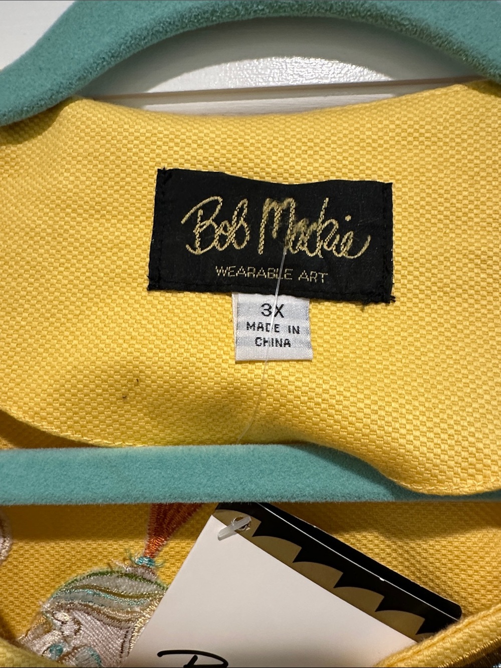 Bob Mackie Yellow Embroidered Elephant Jacket - Picture 2 of 8